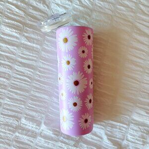 Pink Daisy Stainless Steel Tumbler